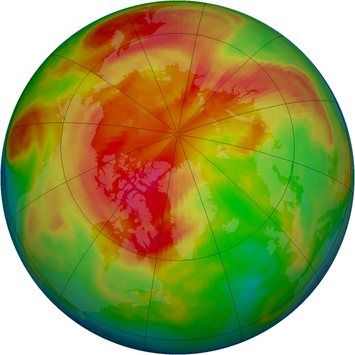 Arctic ozone map for 15 March 1983